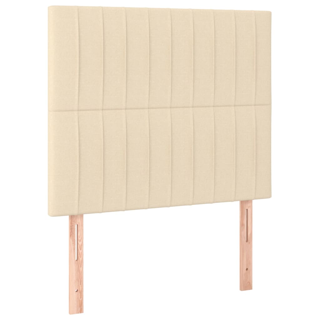 Sommier à lattes de lit avec matelas Crème 120x200 cm Tissu - XIOS