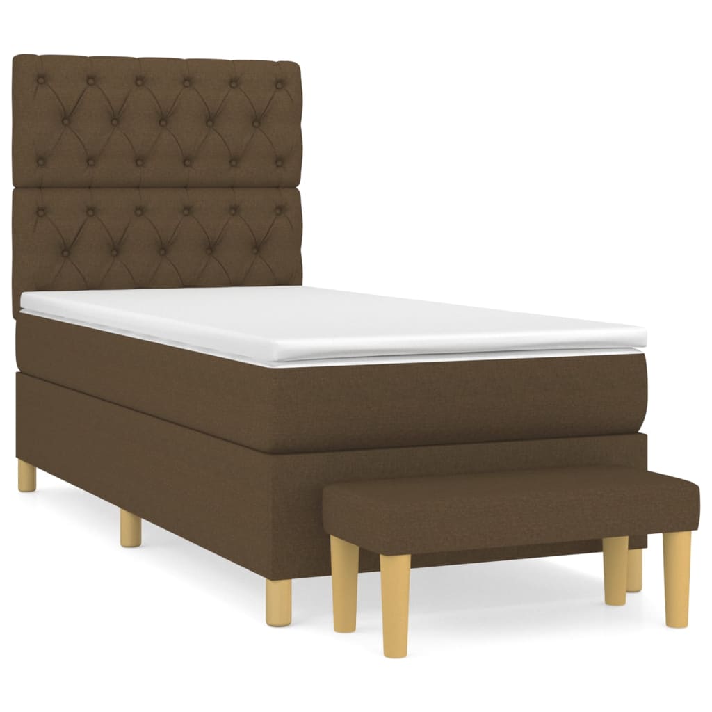 Sommier à lattes de lit avec matelas Marron foncé 80x200 cm - XIOS