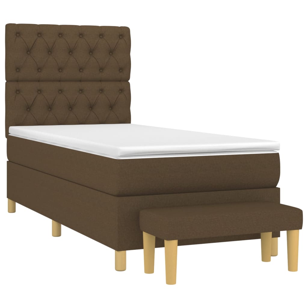 Sommier à lattes de lit avec matelas Marron foncé 80x200 cm - XIOS