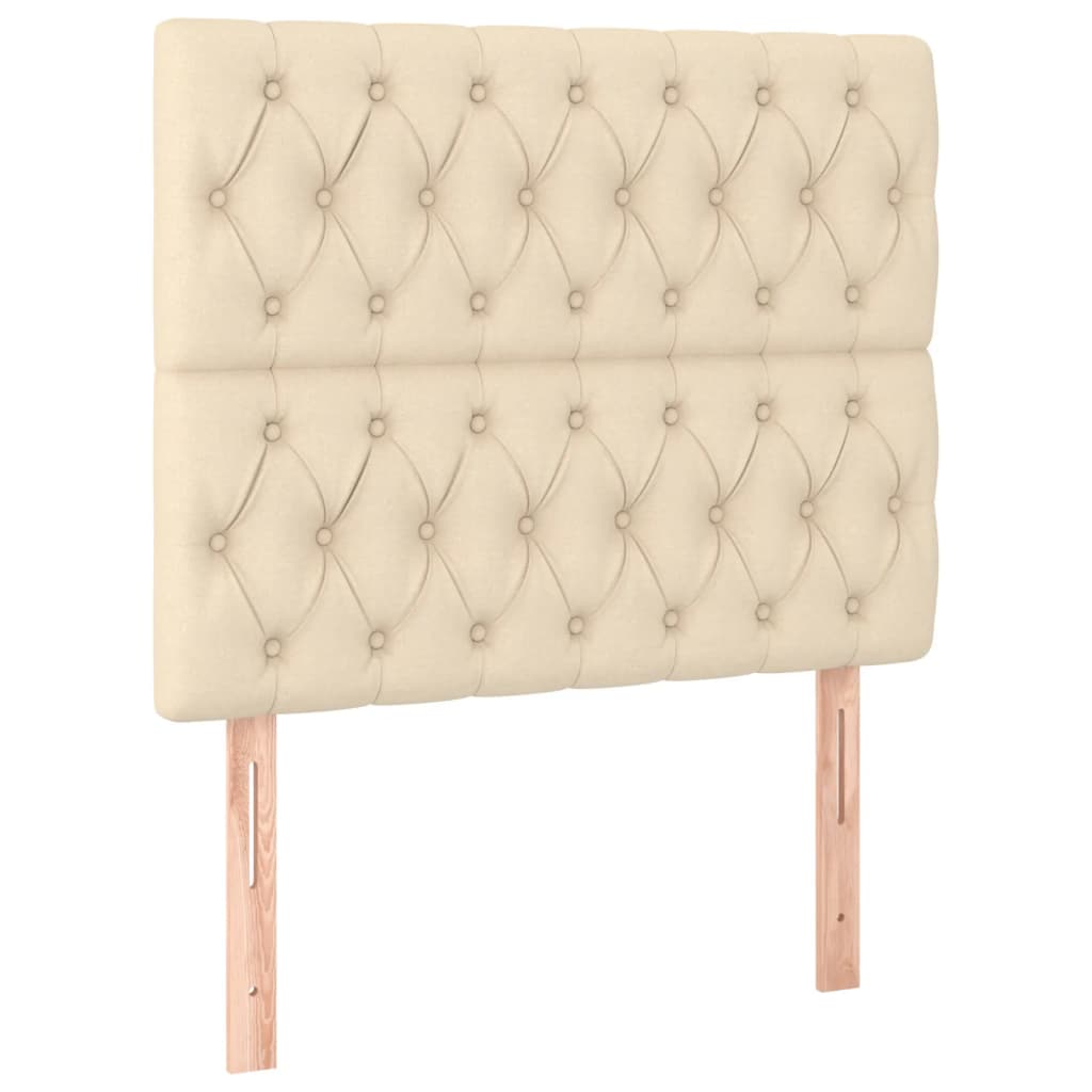 Sommier à lattes de lit avec matelas Crème 100x200 cm Tissu - XIOS