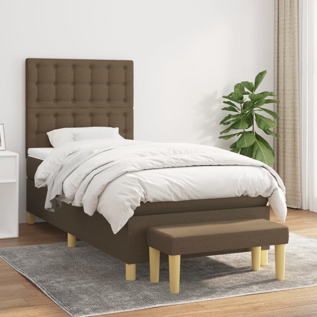 Sommier à lattes de lit avec matelas Marron foncé 80x200 cm - XIOS