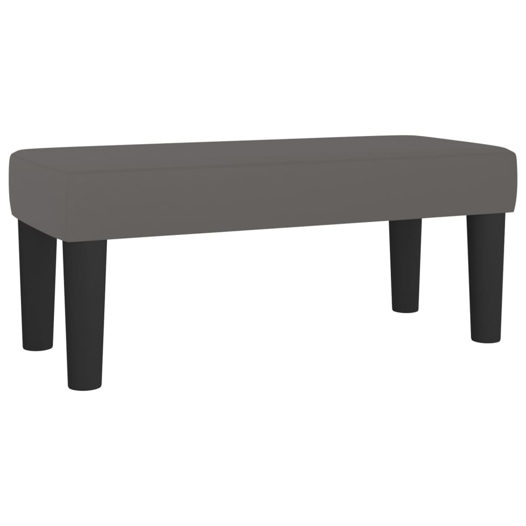 Sommier à lattes de lit avec matelas Gris 90x190 cm Similicuir - XIOS