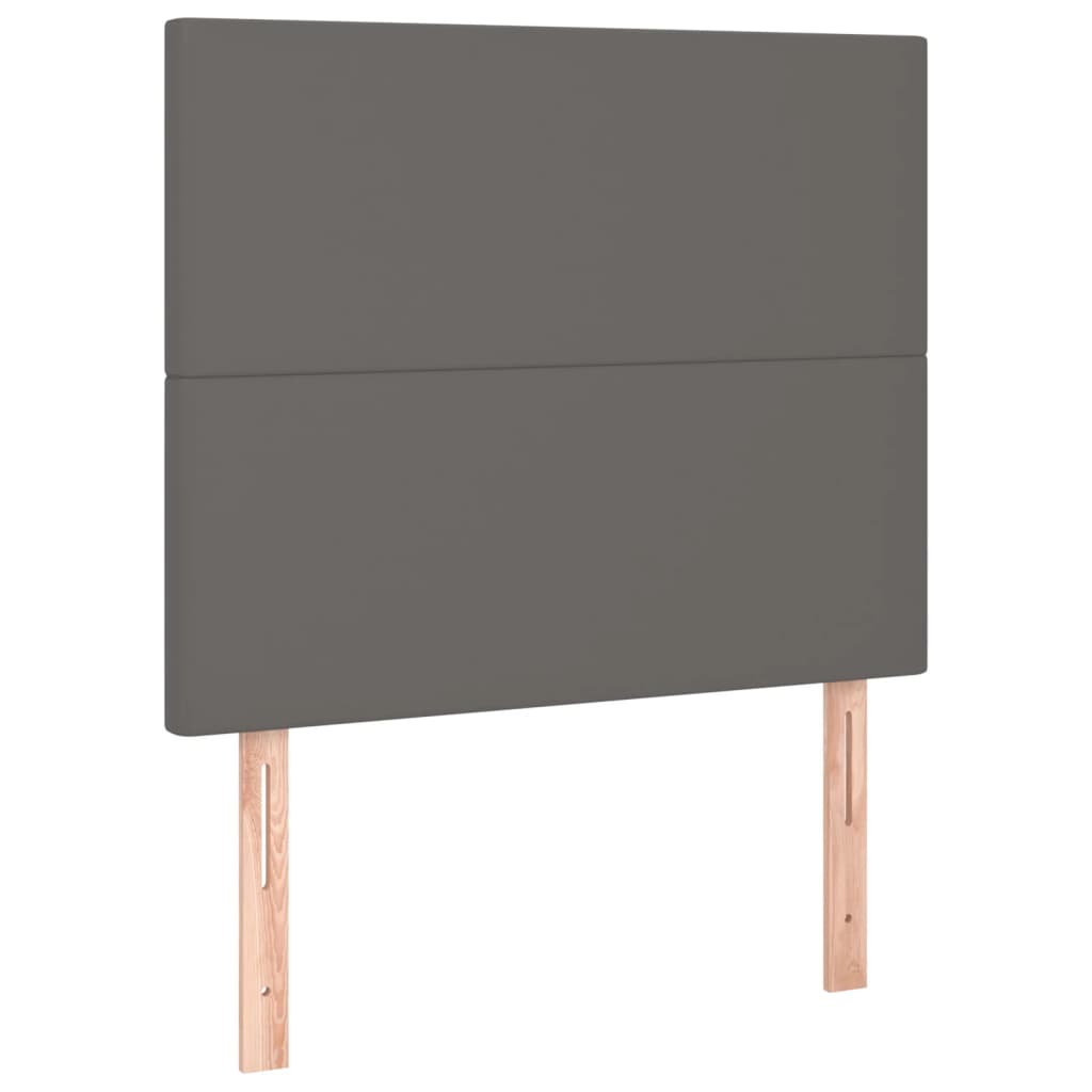 Sommier à lattes de lit avec matelas Gris 90x200 cm Similicuir - XIOS