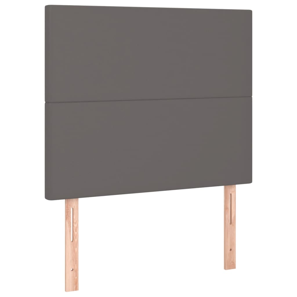 Sommier à lattes de lit avec matelas Gris 100x200 cm Similicuir - XIOS