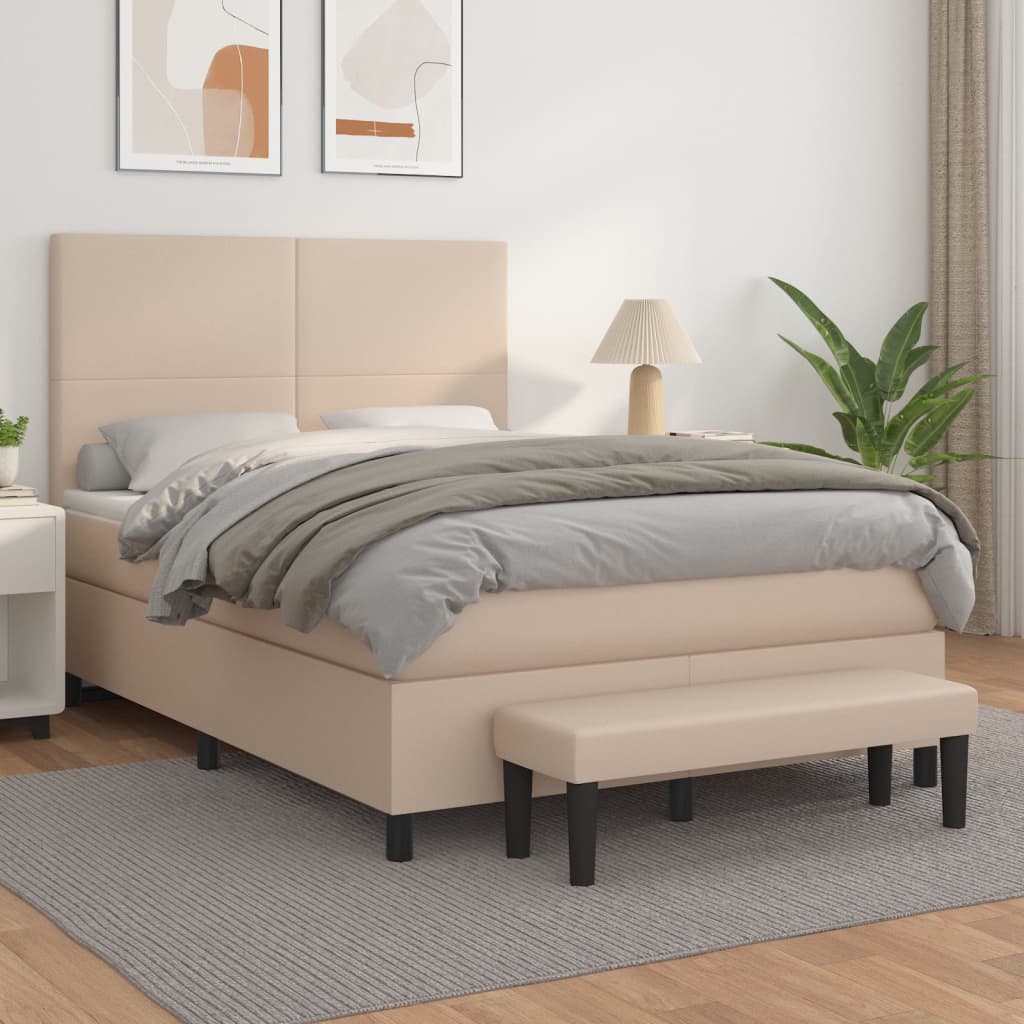 Sommier à lattes de lit avec matelas Cappuccino 140x200 cm - XIOS