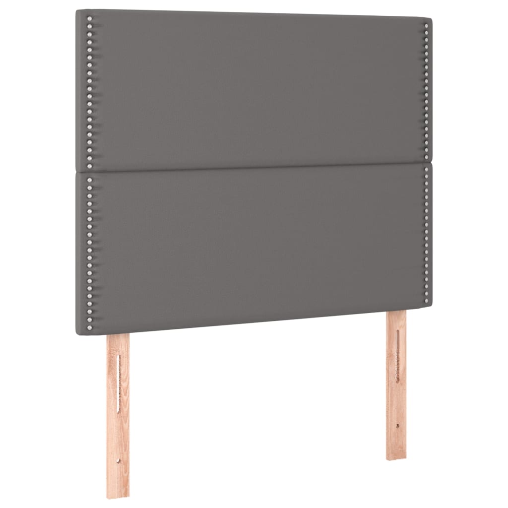Sommier à lattes de lit avec matelas Gris 100x200 cm Similicuir - XIOS