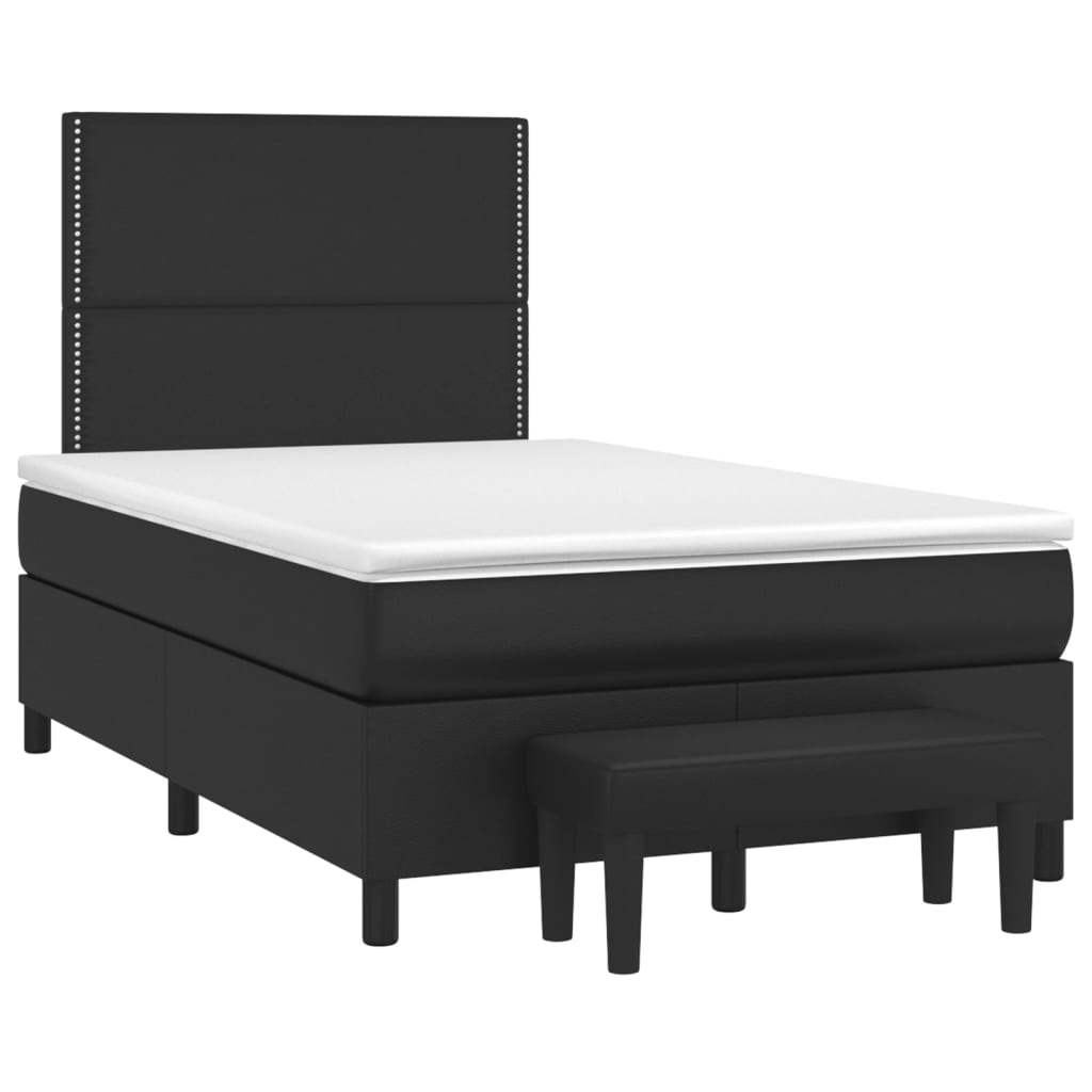 Sommier à lattes de lit matelas Noir 120x200 cm Similicuir - XIOS