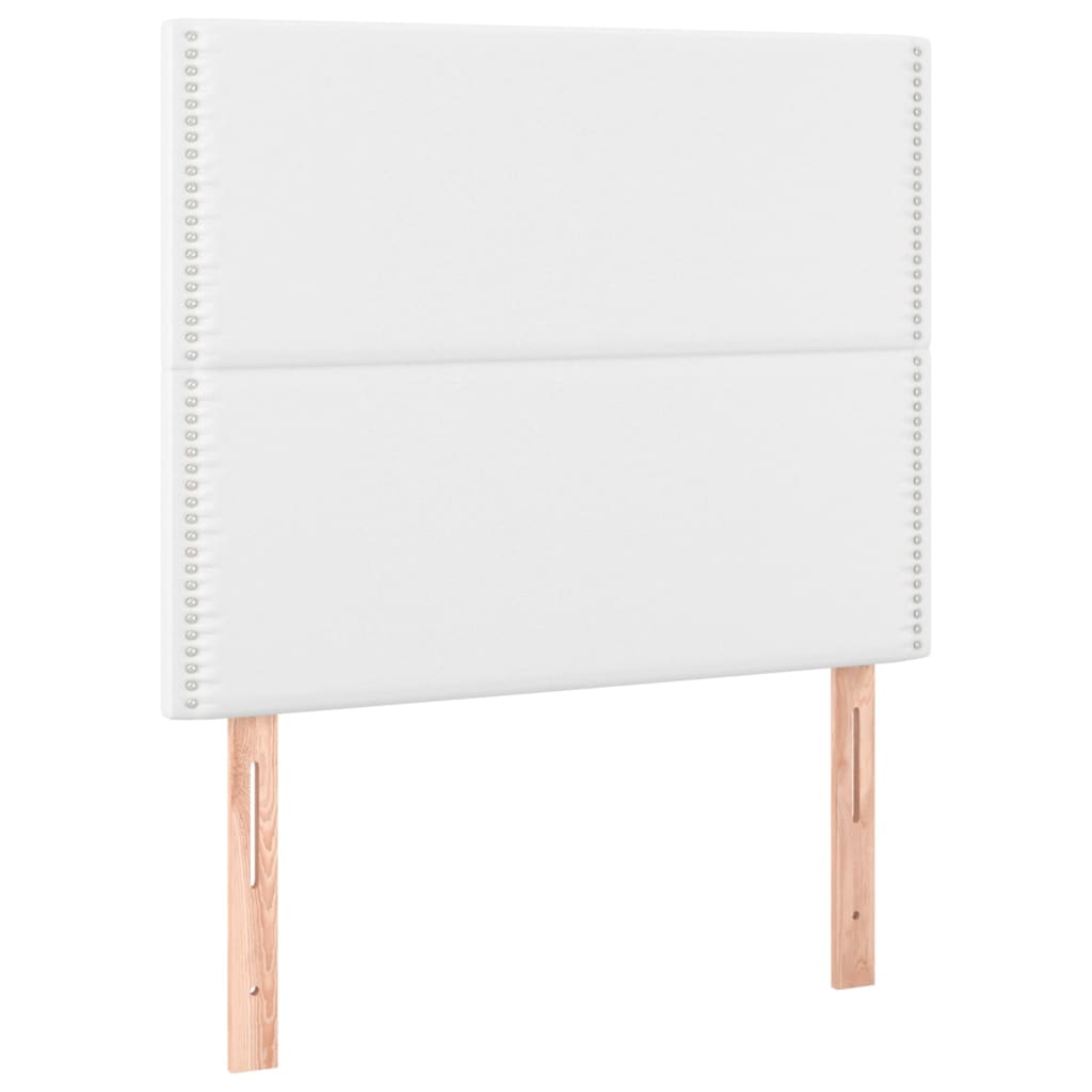 Sommier à lattes de lit avec matelas Blanc 120x200cm Similicuir - XIOS
