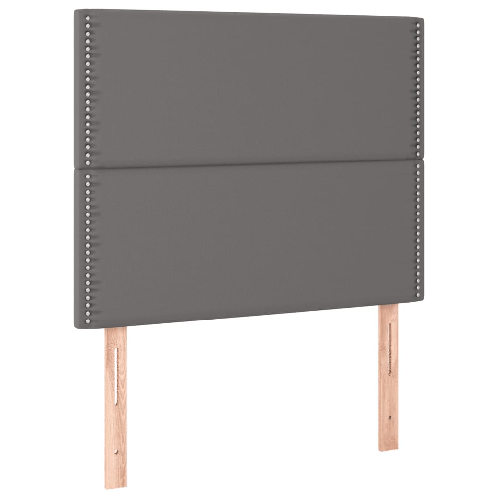 Sommier à lattes de lit avec matelas Gris 120x200 cm Similicuir - XIOS