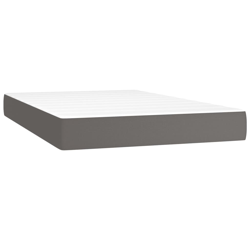 Sommier à lattes de lit avec matelas Gris 120x200 cm Similicuir - XIOS