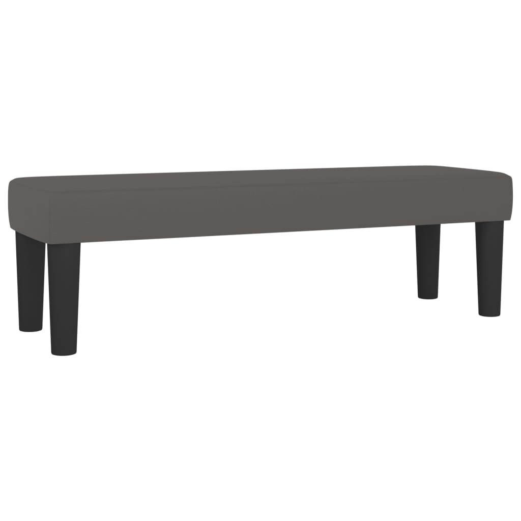 Sommier à lattes de lit avec matelas Gris 140x190 cm Similicuir - XIOS