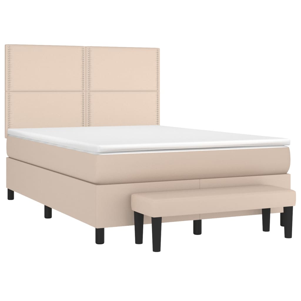 Sommier à lattes de lit avec matelas Cappuccino 140x190 cm - XIOS