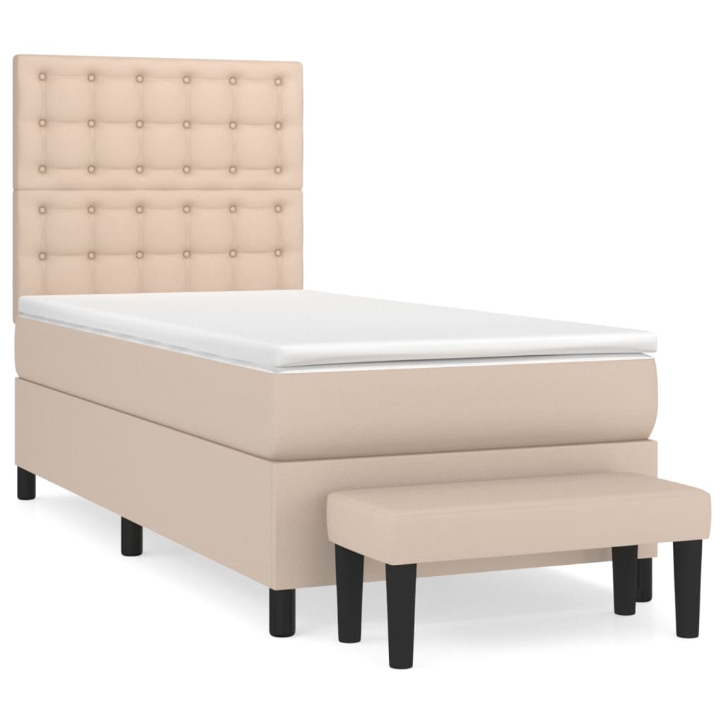 Sommier à lattes de lit avec matelas Cappuccino 90x190 cm - XIOS