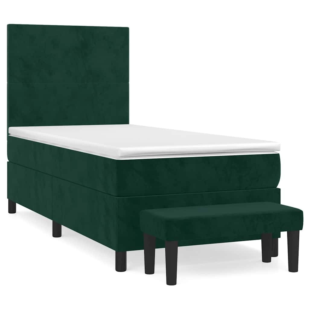 Sommier à lattes de lit avec matelas Vert foncé 90x190 cm - XIOS