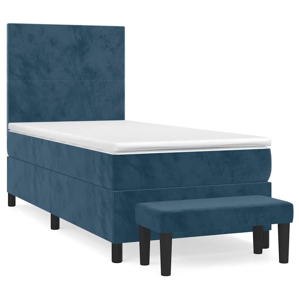 Sommier à lattes de lit avec matelas Bleu foncé 90x190 cm - XIOS
