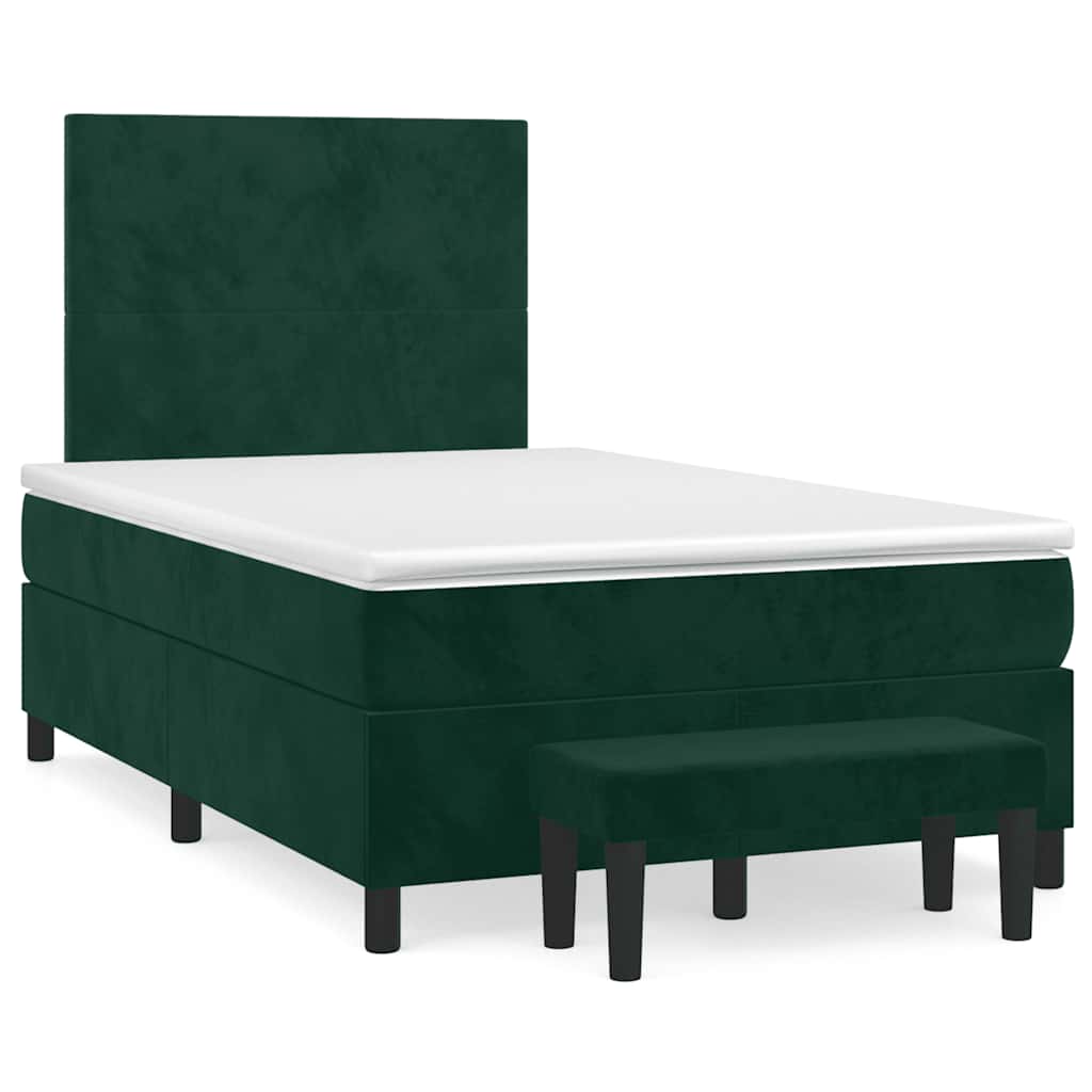 Sommier à lattes de lit et matelas Vert foncé 120x200cm Velours - XIOS