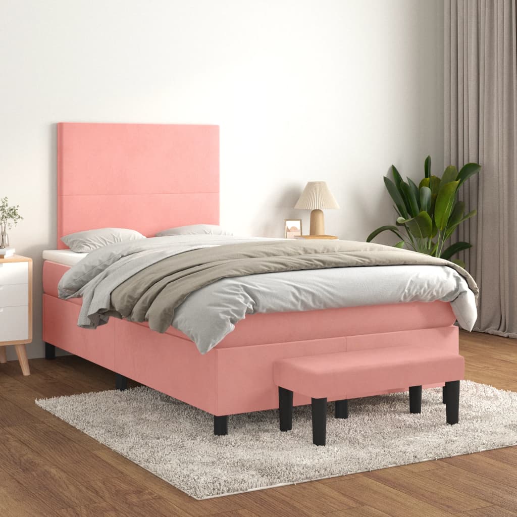 Sommier à lattes de lit avec matelas Rose 120x200 cm Velours - XIOS