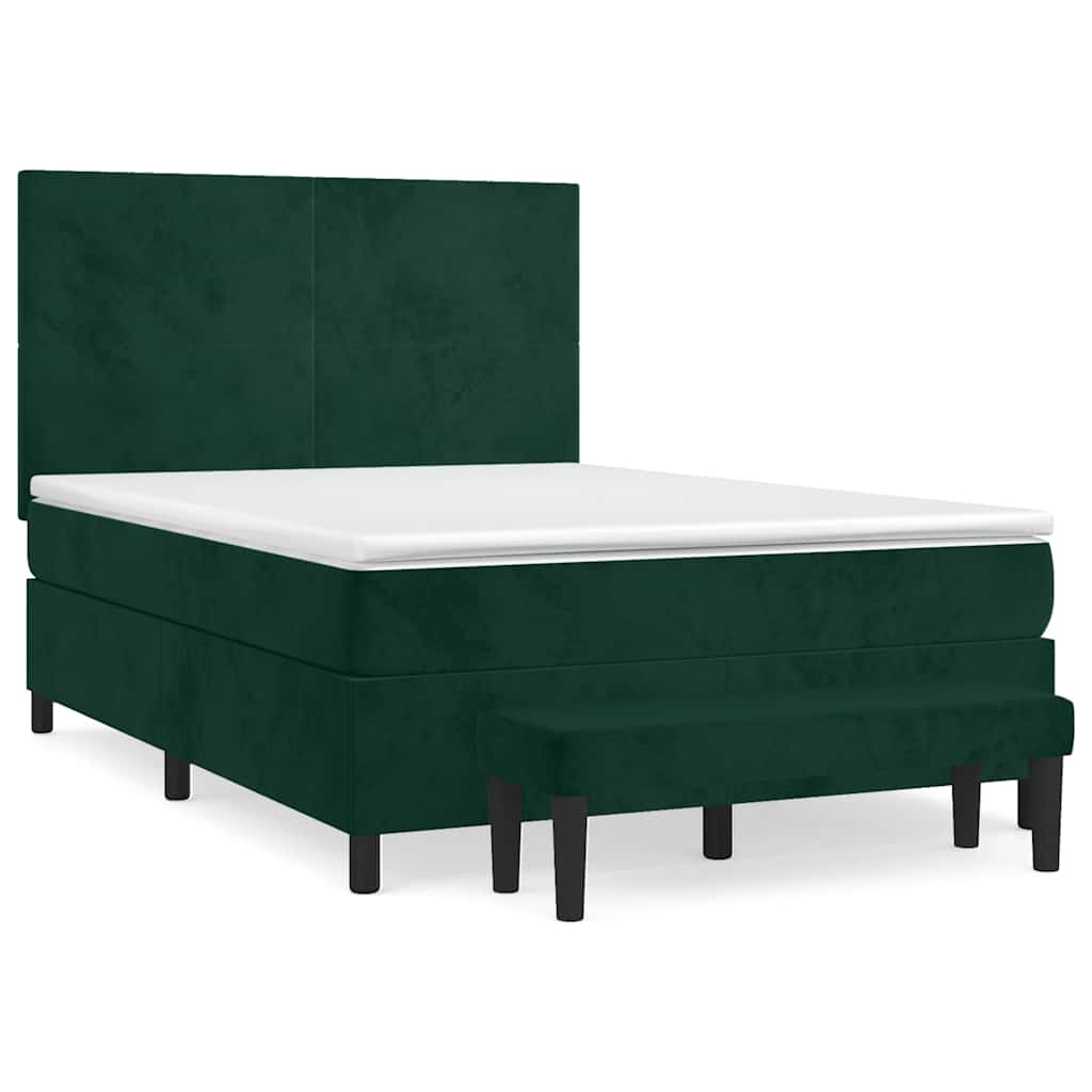 Sommier à lattes de lit et matelas Vert foncé 140x200cm Velours - XIOS