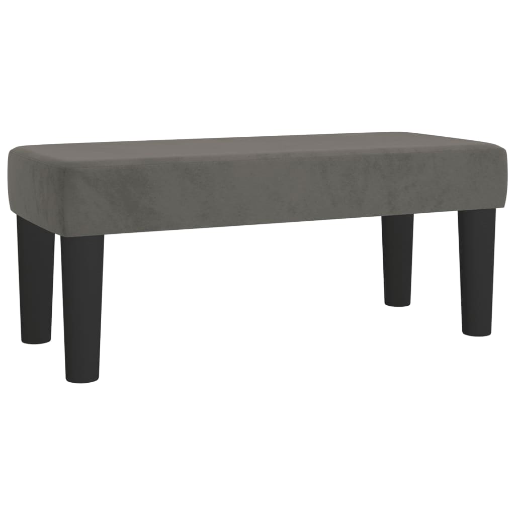 Sommier à lattes de lit et matelas Gris foncé 80x200 cm Velours - XIOS