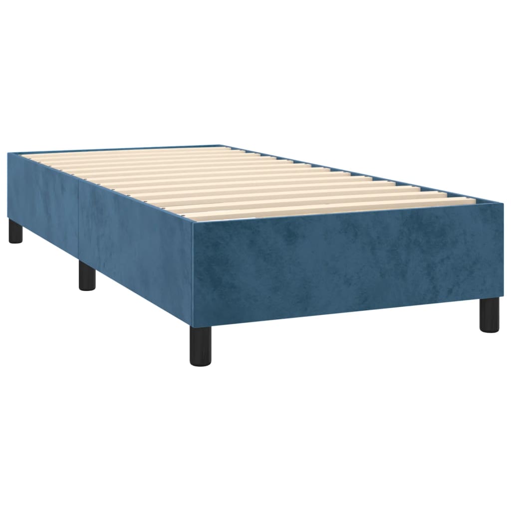 Sommier à lattes de lit et matelas Bleu foncé 80x200 cm Velours - XIOS