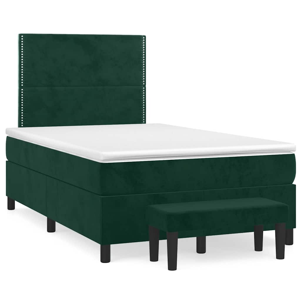 Sommier à lattes de lit et matelas Vert foncé 120x200cm Velours - XIOS
