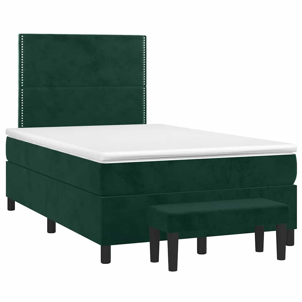 Sommier à lattes de lit et matelas Vert foncé 120x200cm Velours - XIOS
