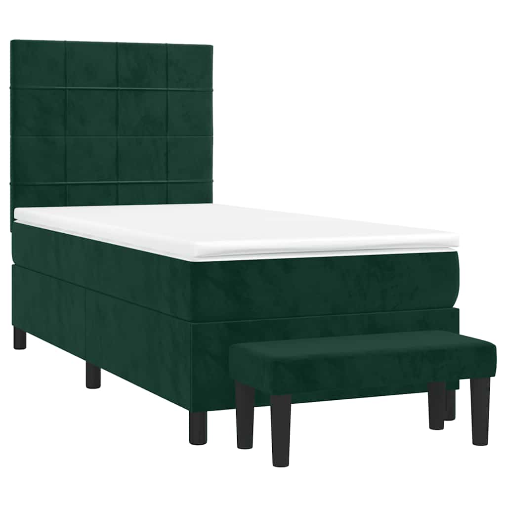 Sommier à lattes de lit avec matelas Vert foncé 90x190 cm - XIOS