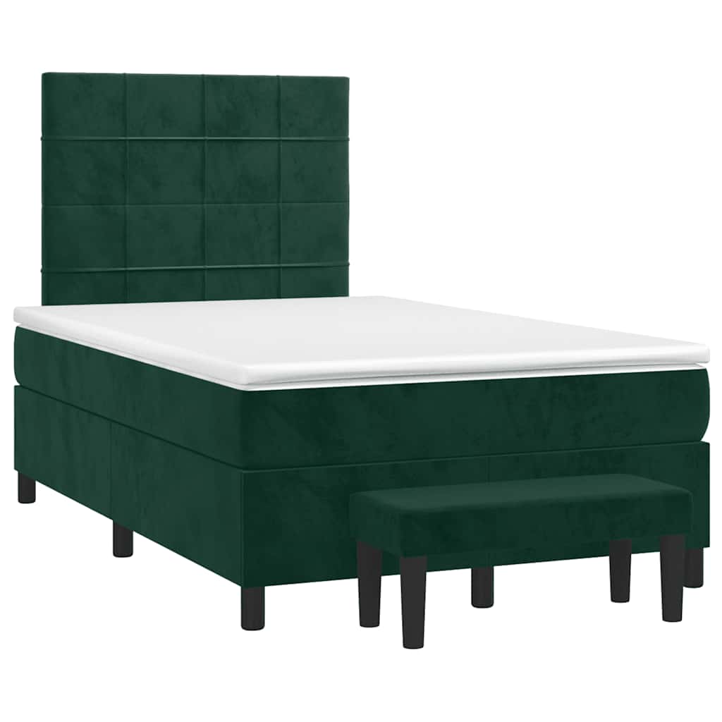 Sommier à lattes de lit et matelas Vert foncé 120x200cm Velours - XIOS