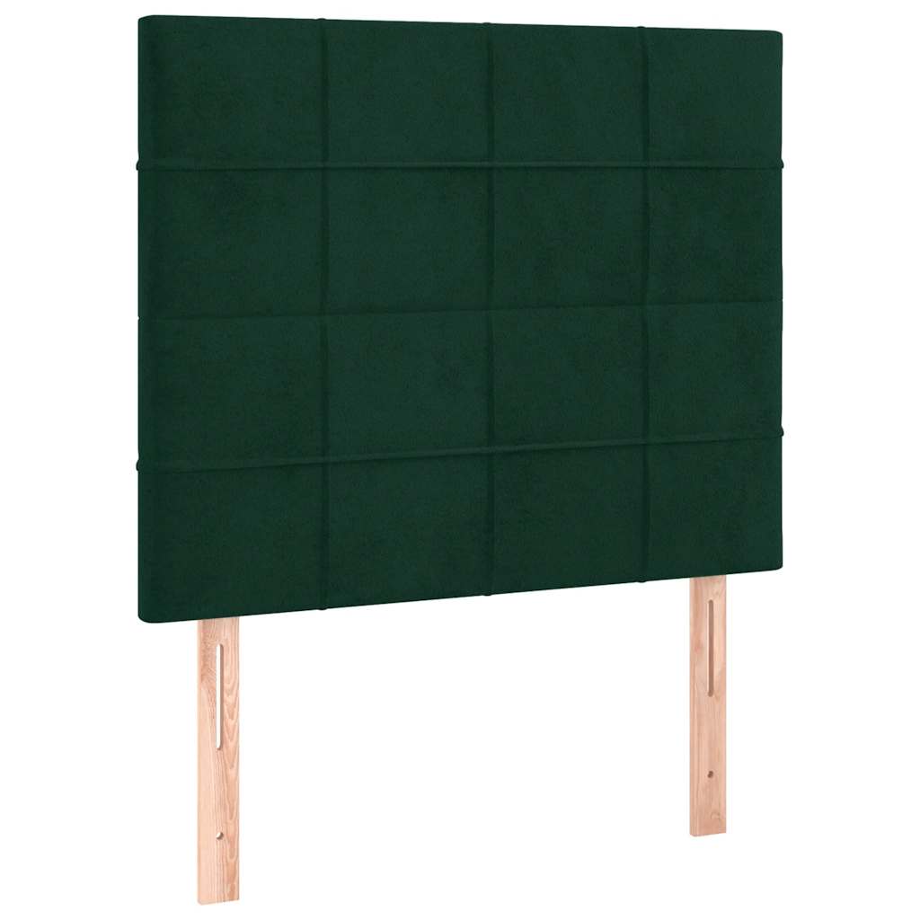 Sommier à lattes de lit et matelas Vert foncé 120x200cm Velours - XIOS