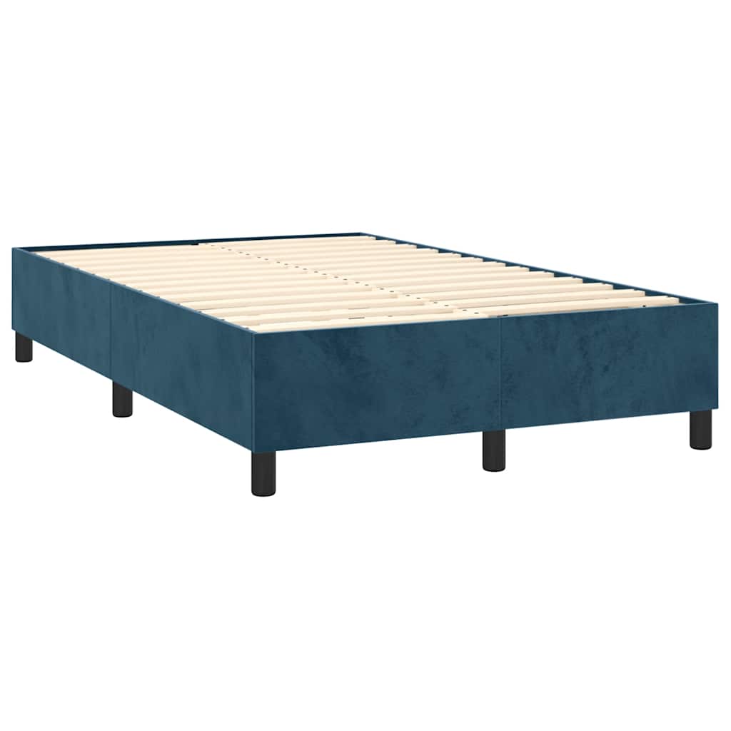 Sommier à lattes de lit et matelas Bleu foncé 120x200cm Velours - XIOS