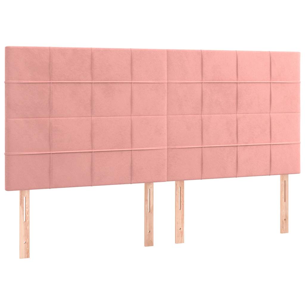 Sommier à lattes de lit avec matelas Rose 160x200 cm Velours