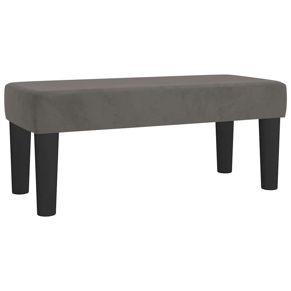 Sommier à lattes de lit et matelas Gris foncé 90x190 cm Velours - XIOS