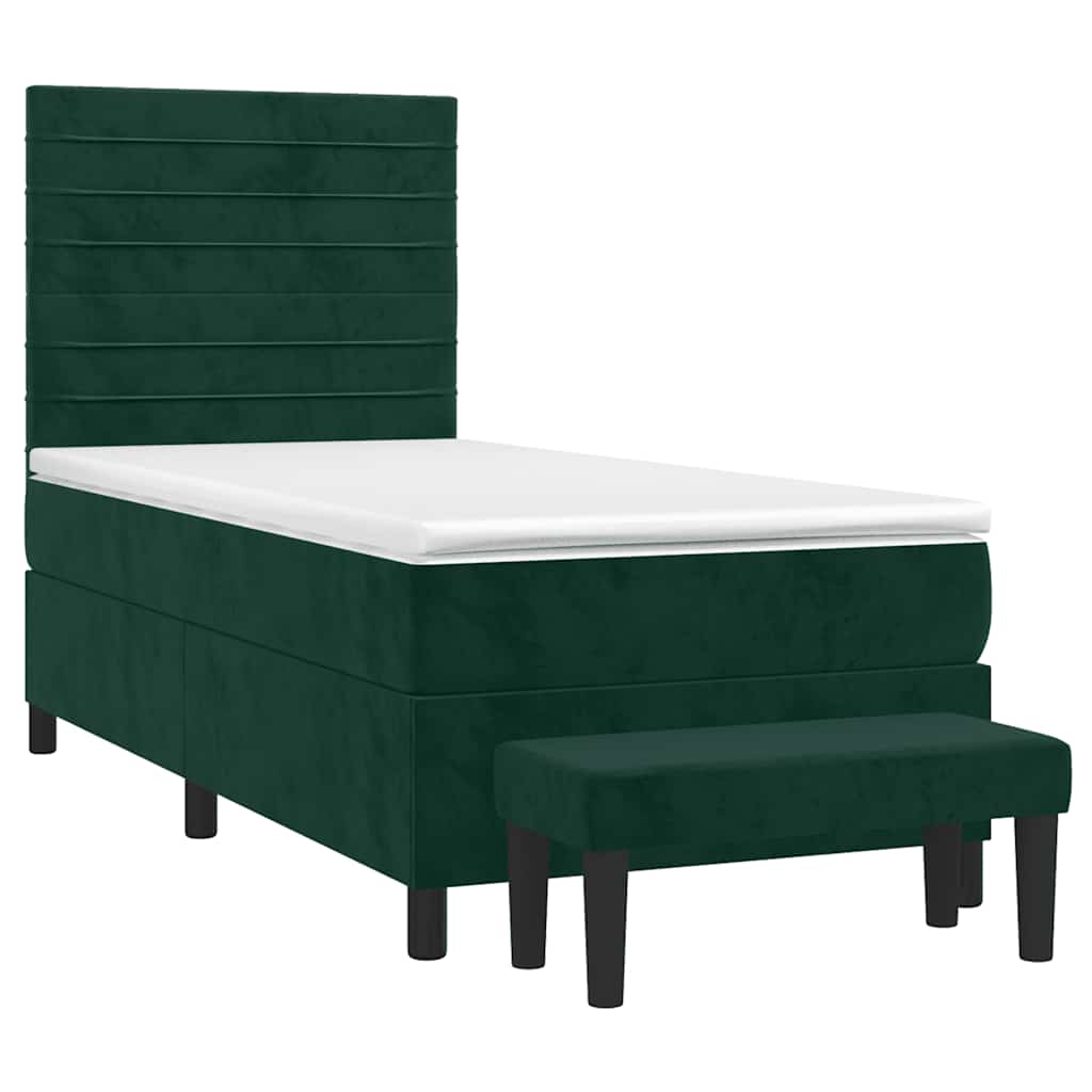 Sommier à lattes de lit avec matelas Vert foncé 90x200 cm - XIOS