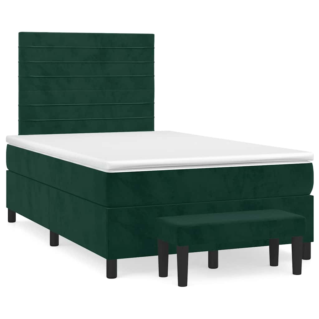 Sommier à lattes de lit et matelas Vert foncé 120x200cm Velours - XIOS