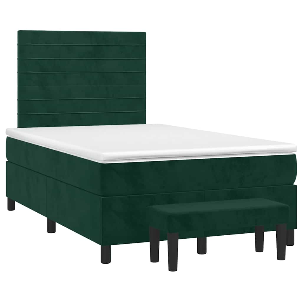 Sommier à lattes de lit et matelas Vert foncé 120x200cm Velours - XIOS