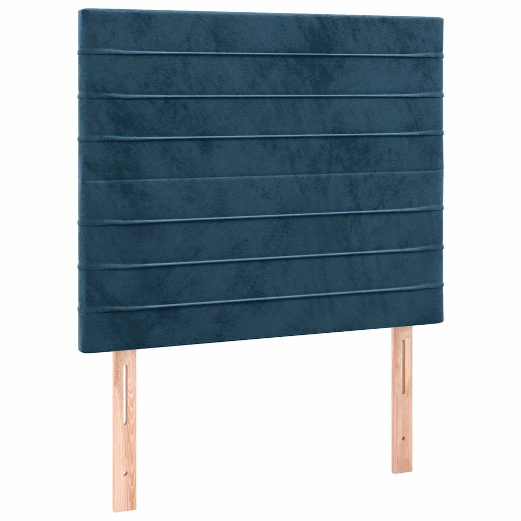 Sommier à lattes de lit et matelas Bleu foncé 120x200cm Velours - XIOS