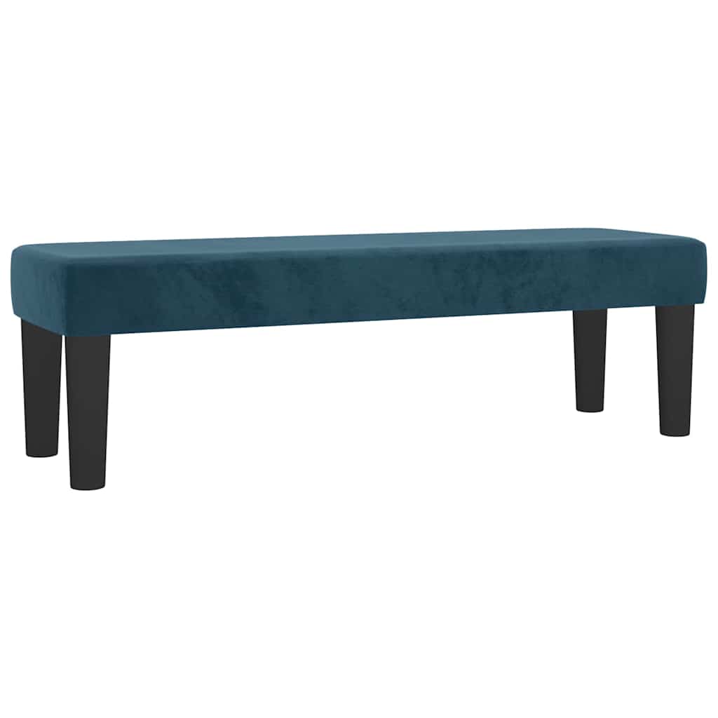 Sommier à lattes de lit et matelas Bleu foncé 140x190cm Velours - XIOS