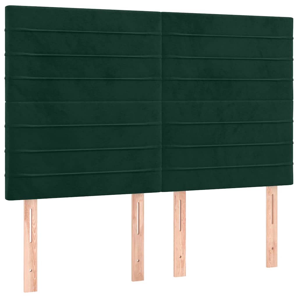 Sommier à lattes de lit et matelas Vert foncé 140x200cm Velours - XIOS