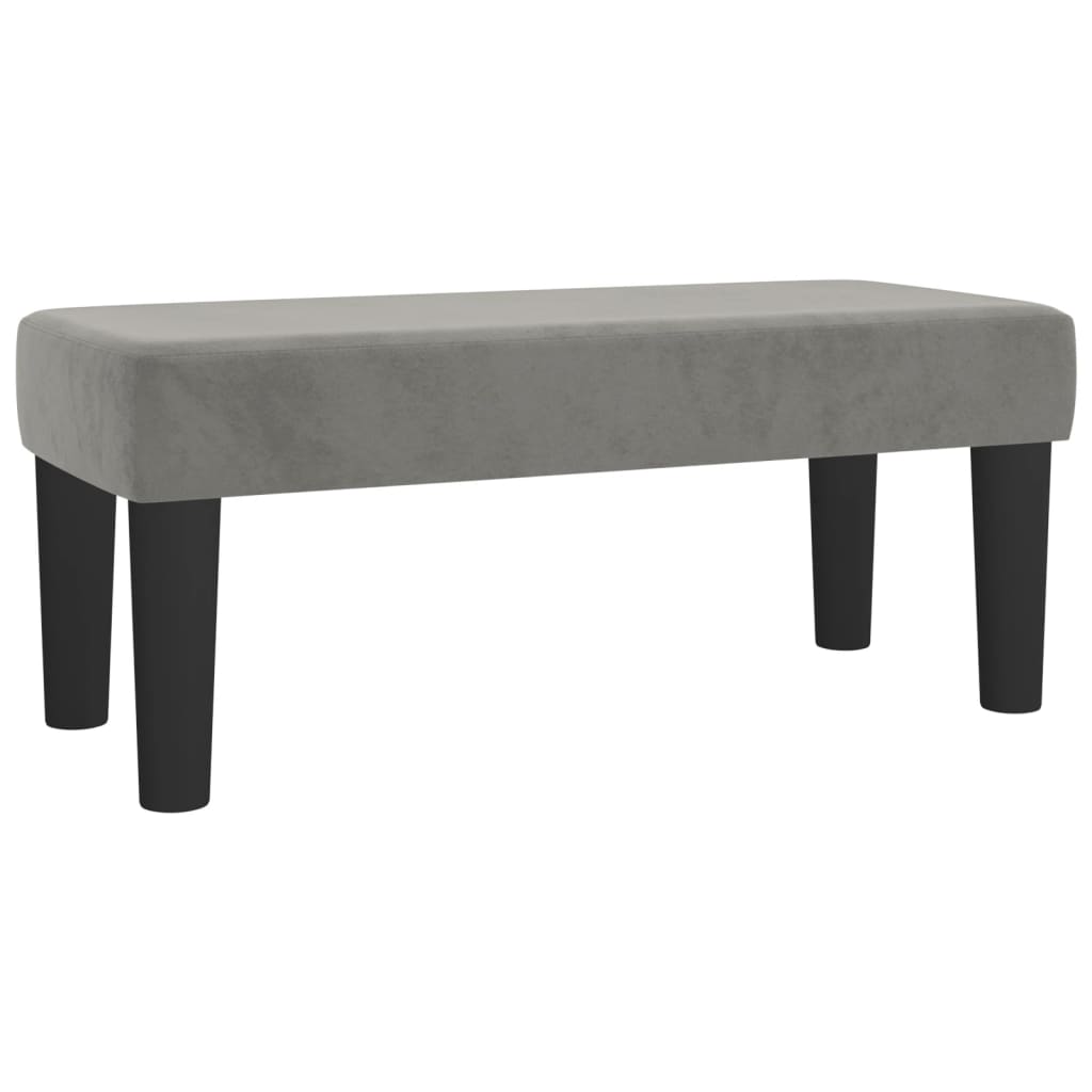 Sommier à lattes de lit et matelas Gris clair 80x200 cm Velours - XIOS
