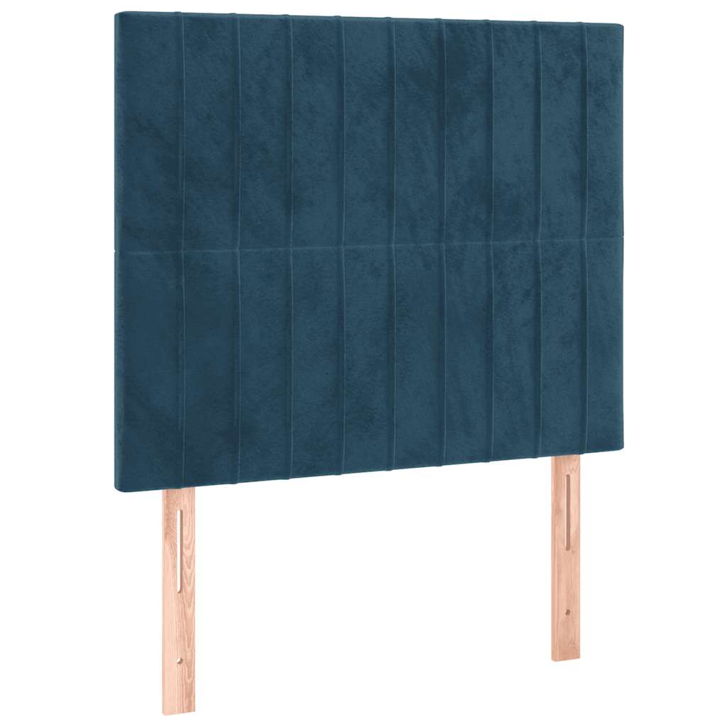 Sommier à lattes de lit et matelas Bleu foncé 80x200 cm Velours - XIOS