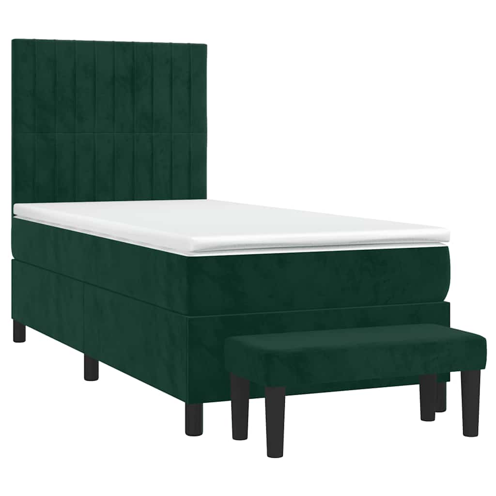 Sommier à lattes de lit avec matelas Vert foncé 90x200 cm - XIOS
