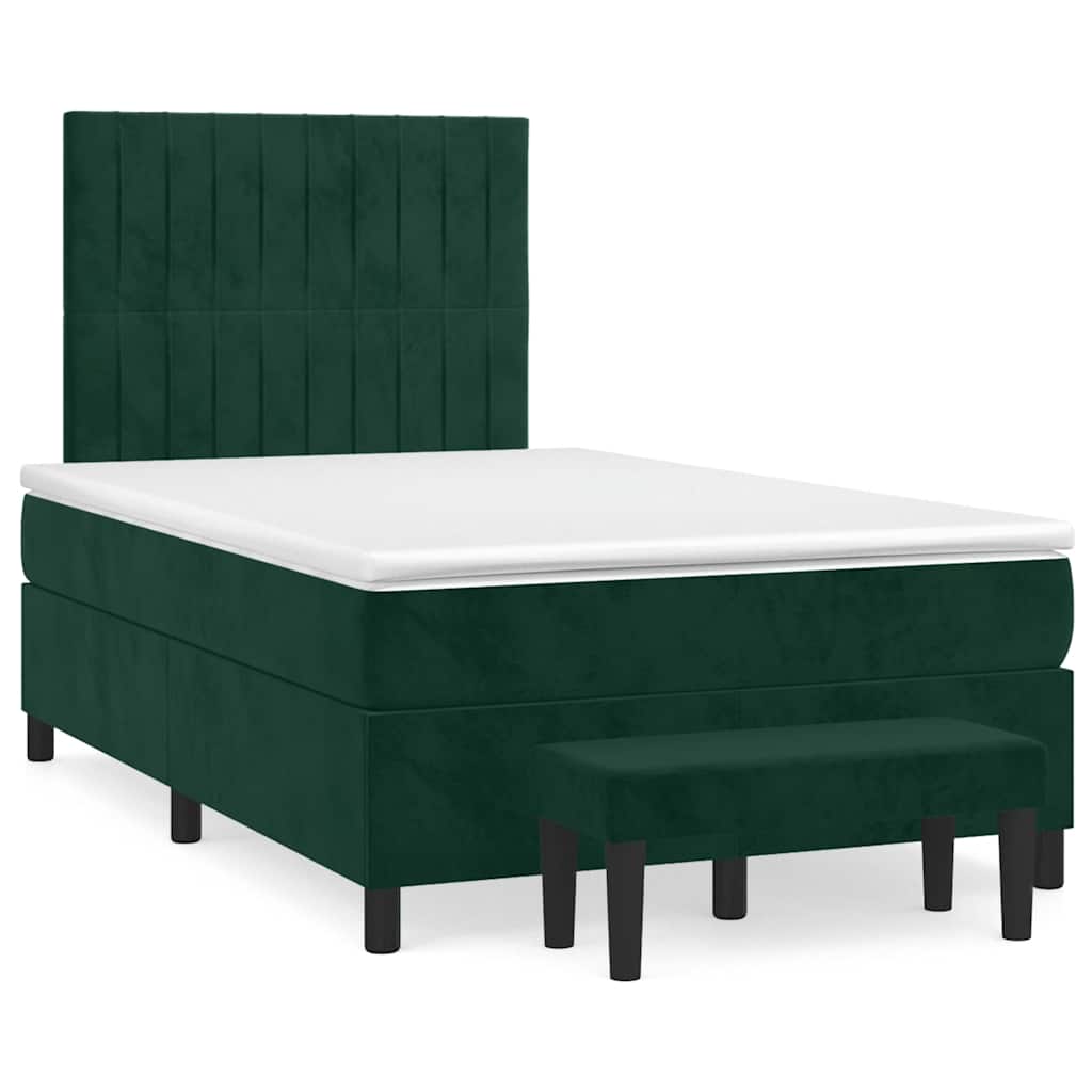 Sommier à lattes de lit et matelas Vert foncé 120x200cm Velours - XIOS
