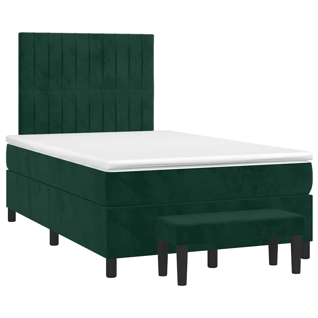 Sommier à lattes de lit et matelas Vert foncé 120x200cm Velours - XIOS