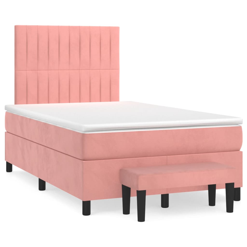Sommier à lattes de lit avec matelas Rose 120x200 cm Velours - XIOS