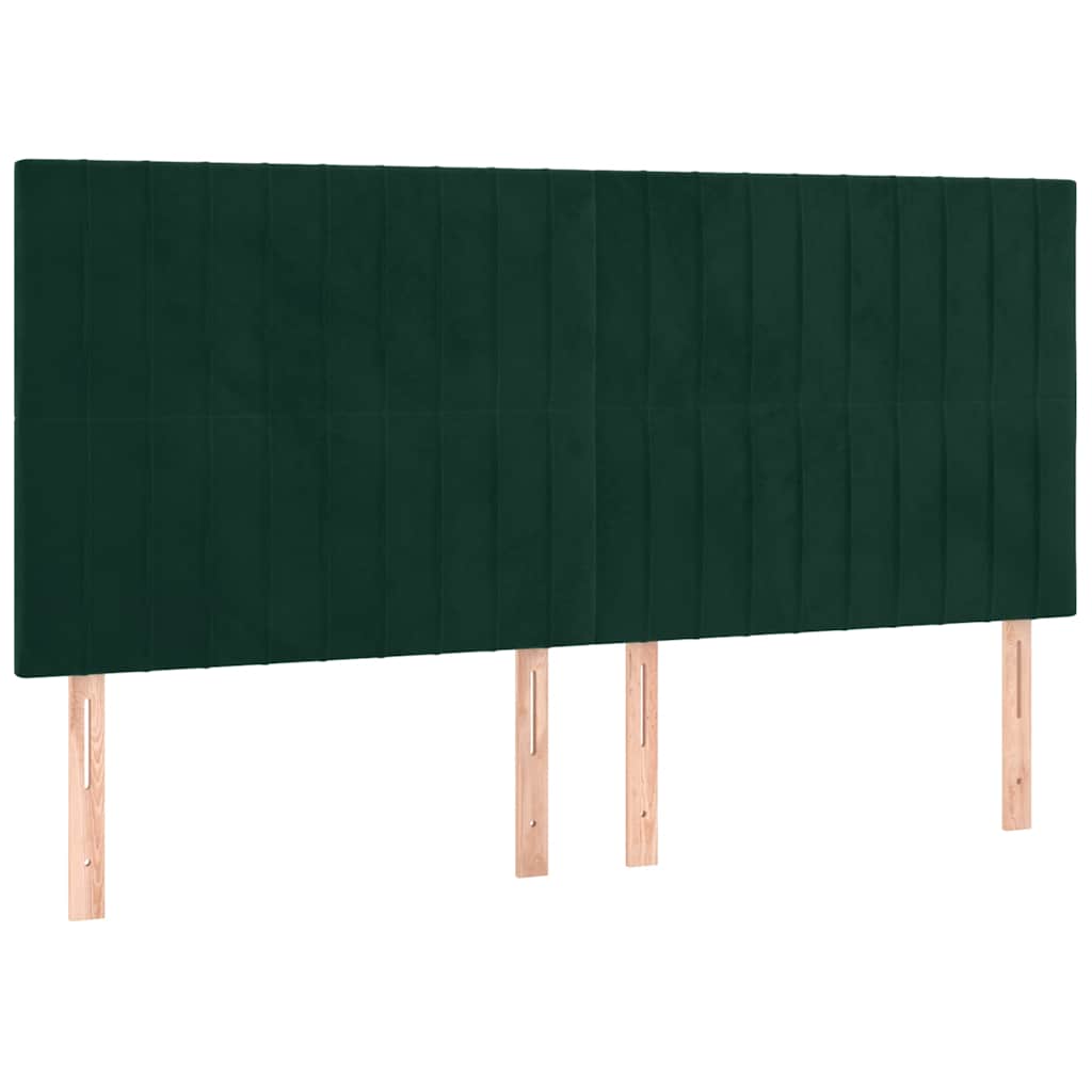 Sommier à lattes de lit et matelas Vert foncé 160x200cm Velours - XIOS