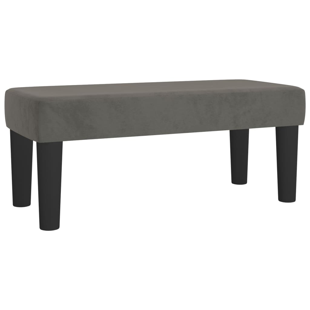 Sommier à lattes de lit et matelas Gris foncé 90x200 cm Velours - XIOS