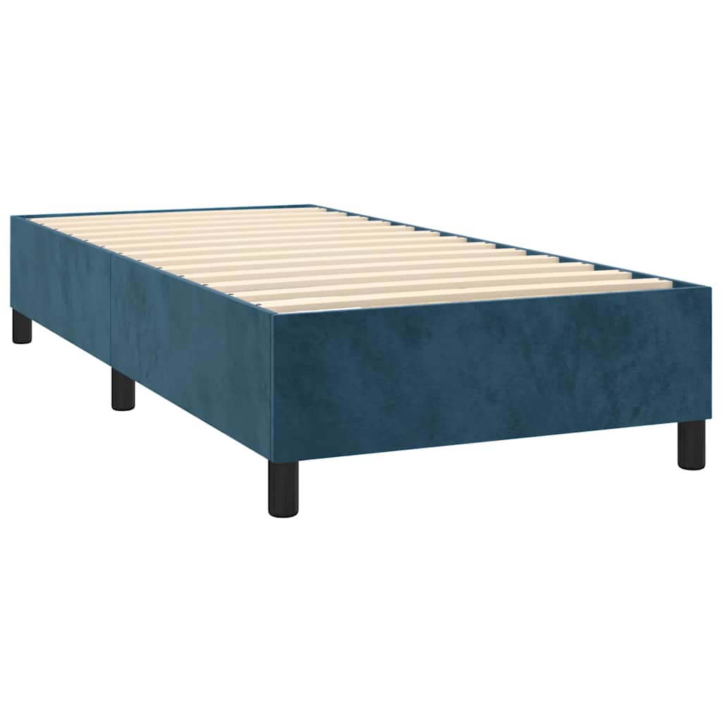 Sommier à lattes de lit avec matelas Bleu foncé 100x200 cm - XIOS