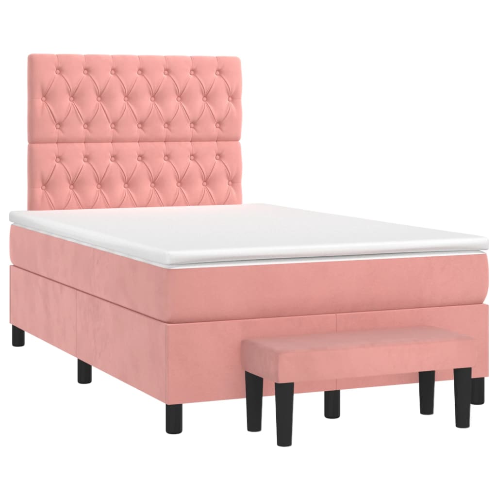 Sommier à lattes de lit avec matelas Rose 120x200 cm Velours - XIOS