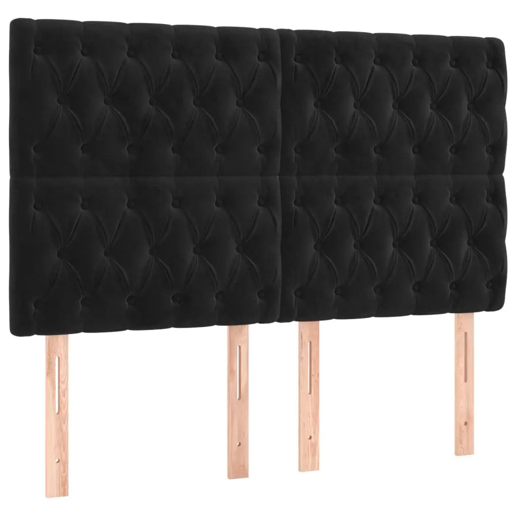 Sommier à lattes de lit avec matelas Noir 140x190 cm Velours - XIOS