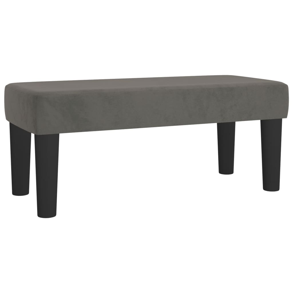 Sommier à lattes de lit et matelas Gris foncé 80x200 cm Velours - XIOS